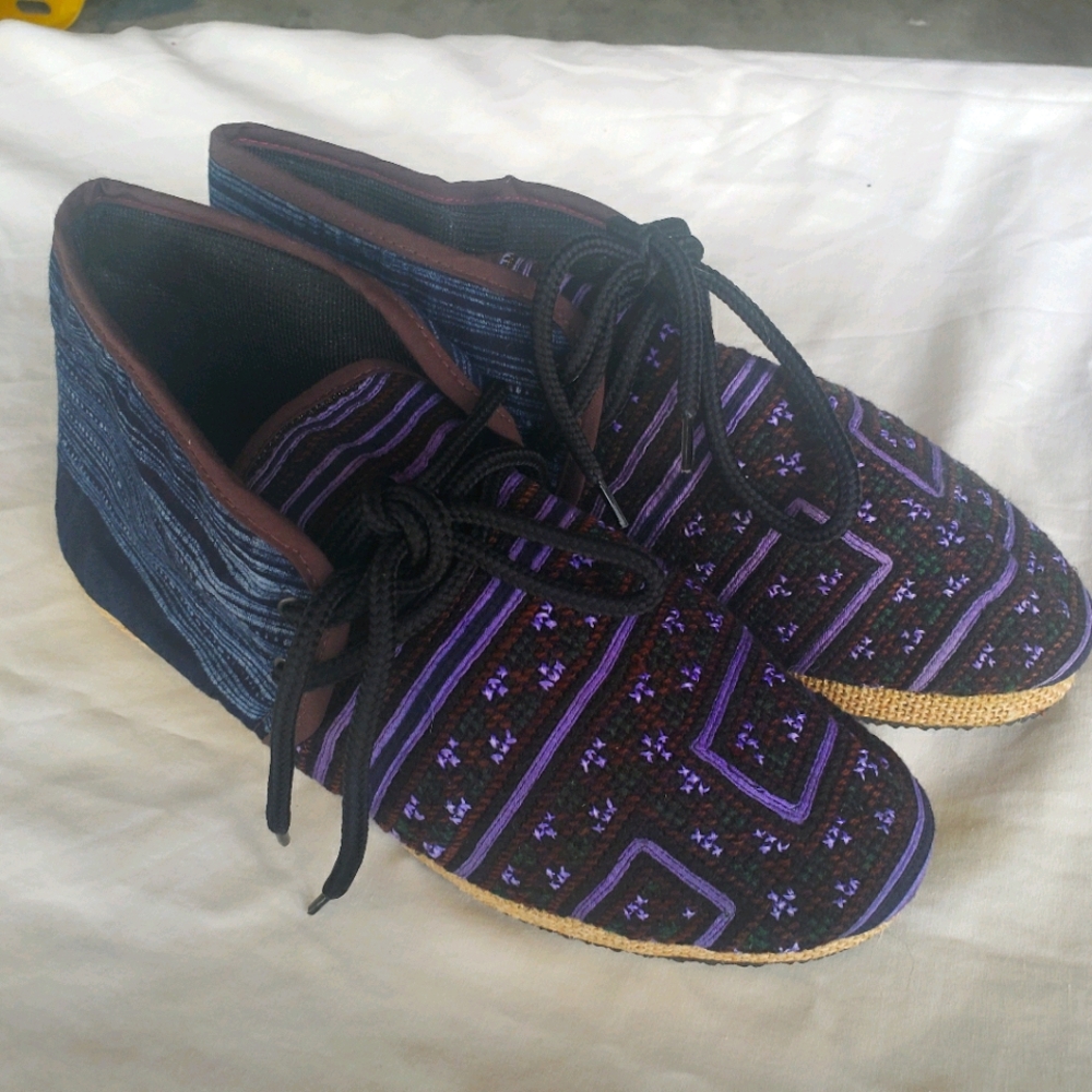 Handmade Shoes - Hmong Tribe fabric - 8w